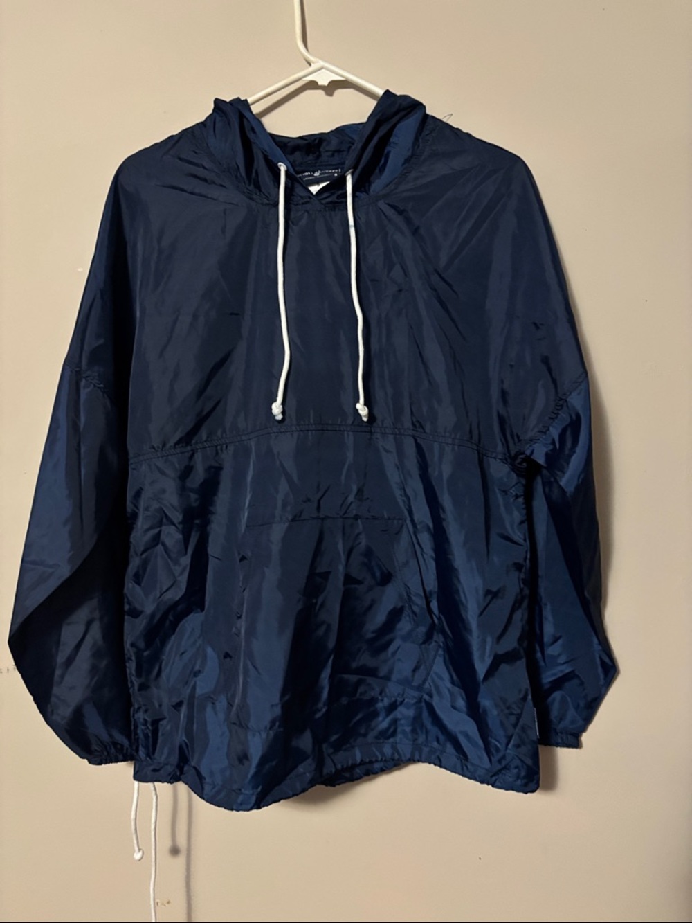 Navy Hooded Anorak Pullover Windbreaker hoodie jacket Spirit Jersey